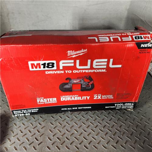 Houston location- AS-IS Milwaukee M18 FUEL Cordless Brushless 5 in. Band Saw Tool Only
