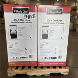 DALLAS LOCATION - MAGIC CHEF 7.0FT CHEST FREEZER PALLET-(2 UNITS)