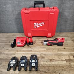 HOUSTON LOCATION - AS-IS M12 12-Volt Lithium-Ion Force Logic Cordless Press Tool Kit (3 Jaws Included) with Two 1.5 Ah Battery and Hard Case