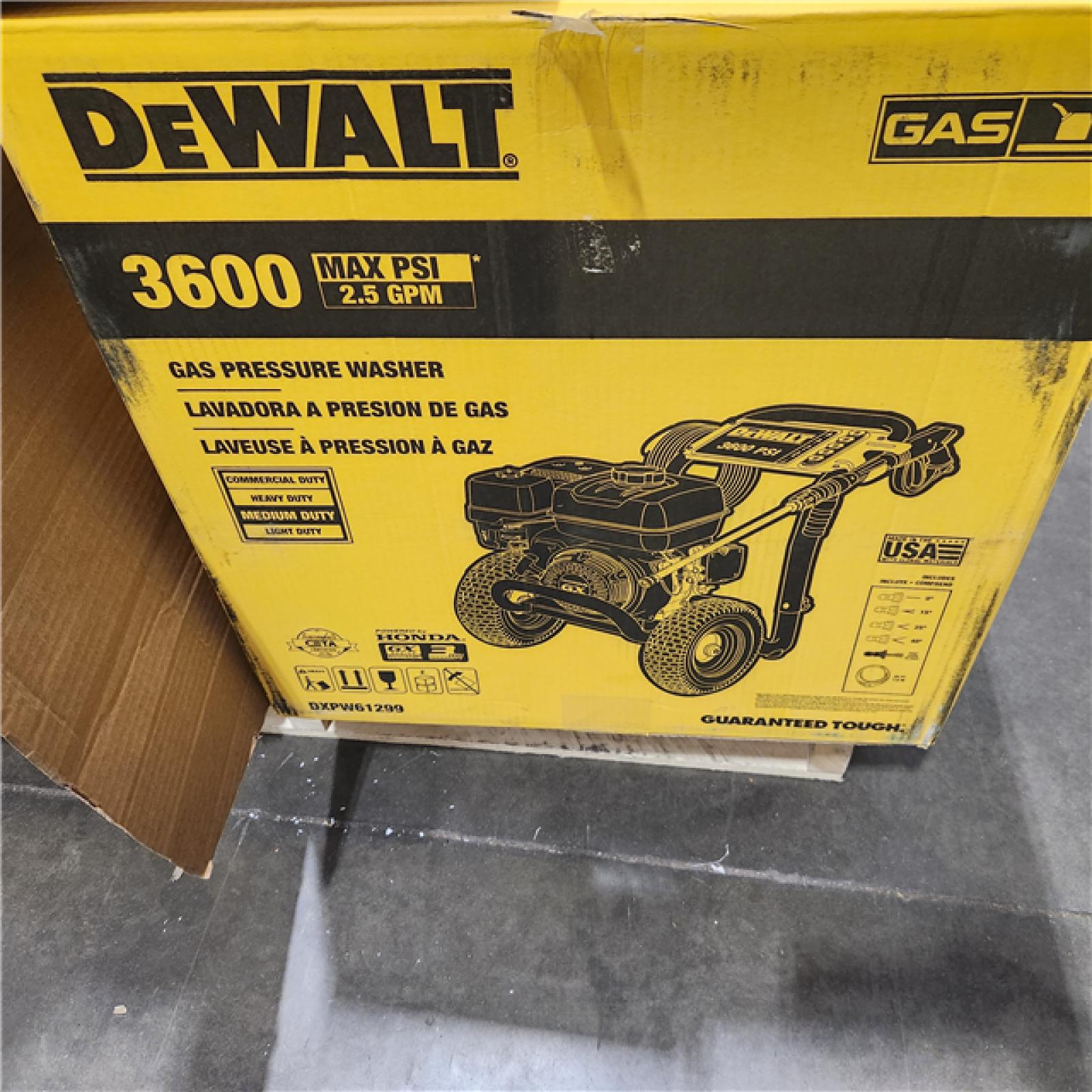 Dallas Location - As-Is DEWALT DXPW61299 3600 PSI at 2.5 GPM Gas Pressure Washer
