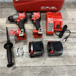 AS-IS Milwaukee FUEL 18V Lithium-Ion Brushless Cordless Hammer Drill and Impact Driver Combo Kit