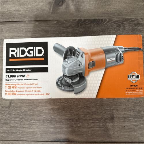 California NEW Ridgid 4-1/2 Angle Grinder