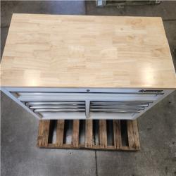 Phoenix LIKE NEW Husky Tool Storage 46 in. W x 18 in. D 9-Drawer Gloss White Mobile Workbench Cabinet