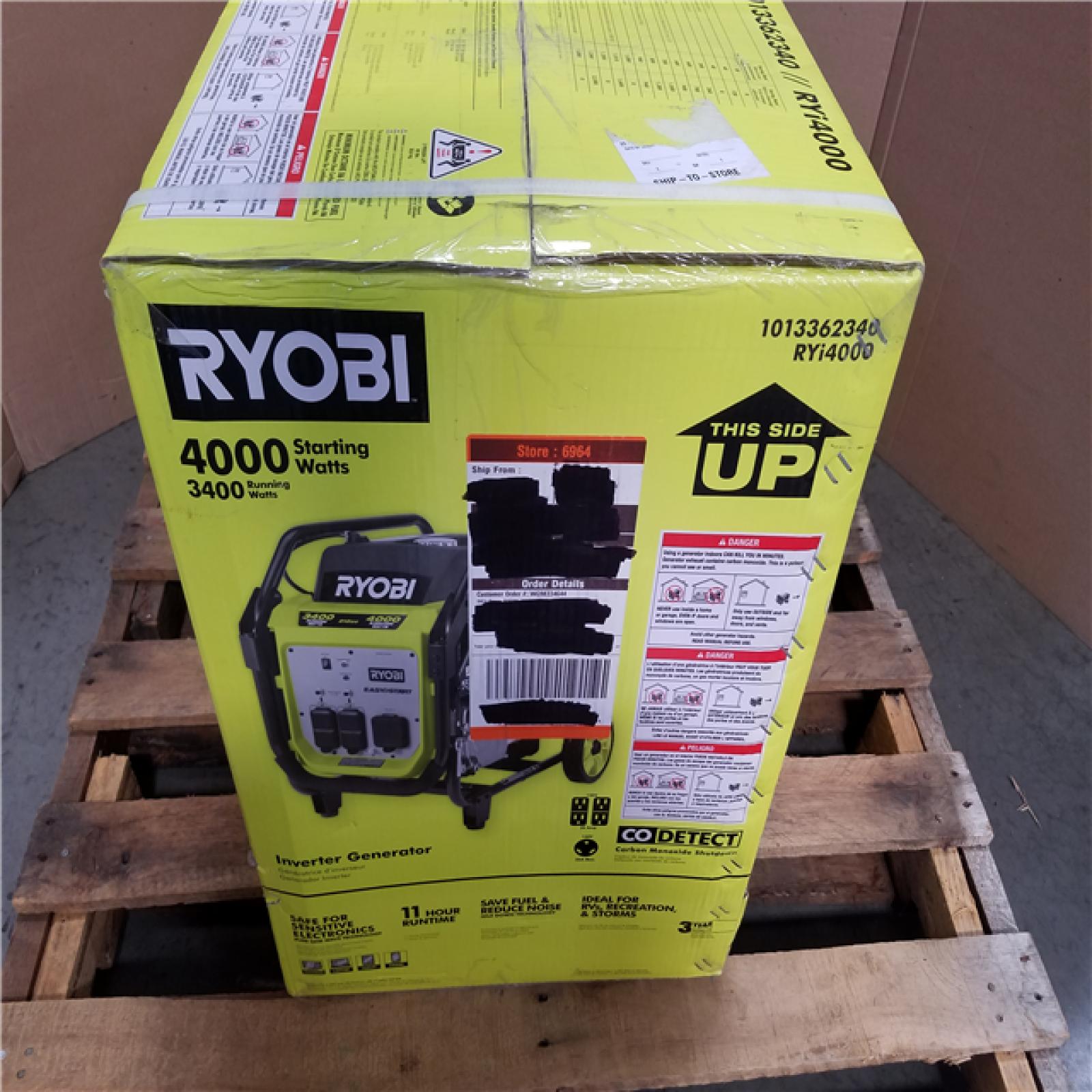 CALIFORNIA AS-IS RYOBI INVERTER GENERATOR