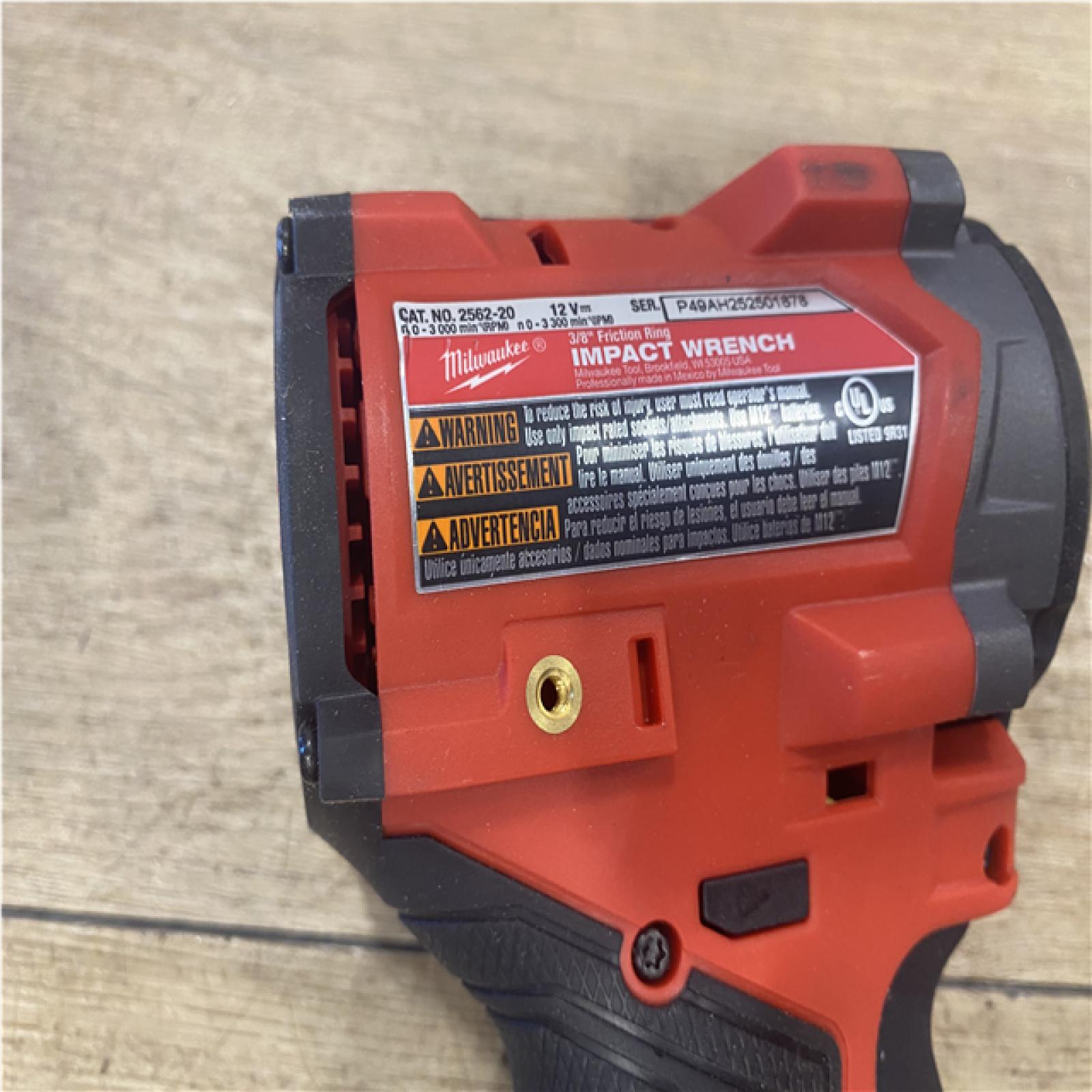 AS-IS Milwaukee FUEL 12V Lithium-Ion Brushless Cordless Stubby 3/8 in. Impact Wrench (Tool-Only)