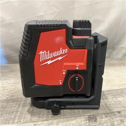 AS-IS Milwaukee 100 ft. REDLITHIUM Lithium-Ion USB Green Rechargeable Cross Line Laser Level with Charger