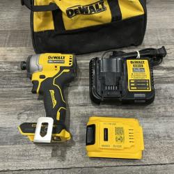 AS-IS DEWALT Atomic 20V Max Lithium-Ion Brushless Cordless Compact 1/4 in. Impact Driver Kit