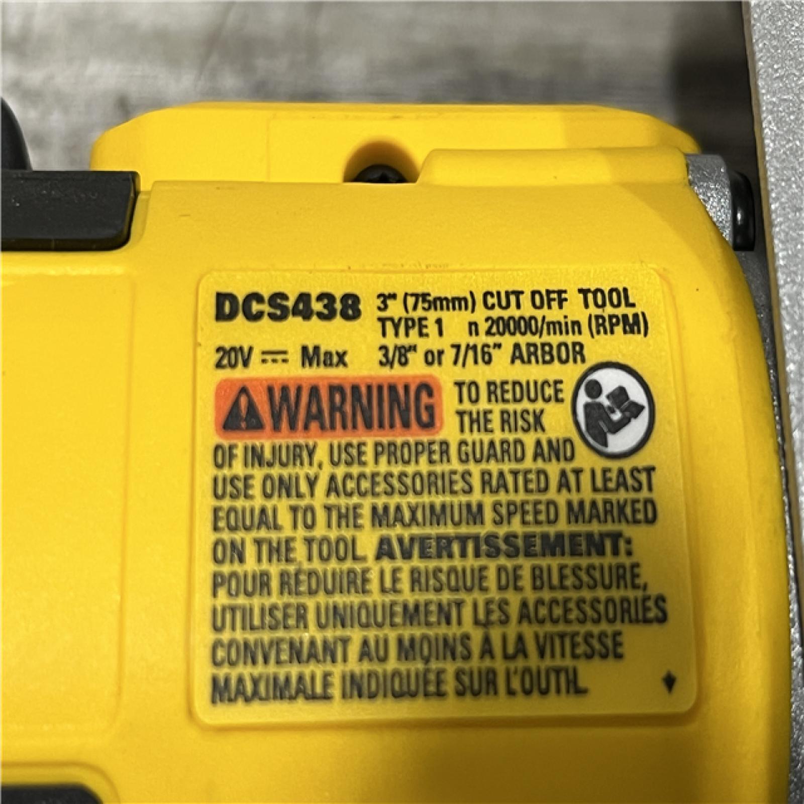 AS-IS DEWALT 20V XR Cordless 3 in. Cut-Off Tool (Tool Only)