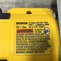 AS-IS DEWALT 20V XR Cordless 3 in. Cut-Off Tool (Tool Only)