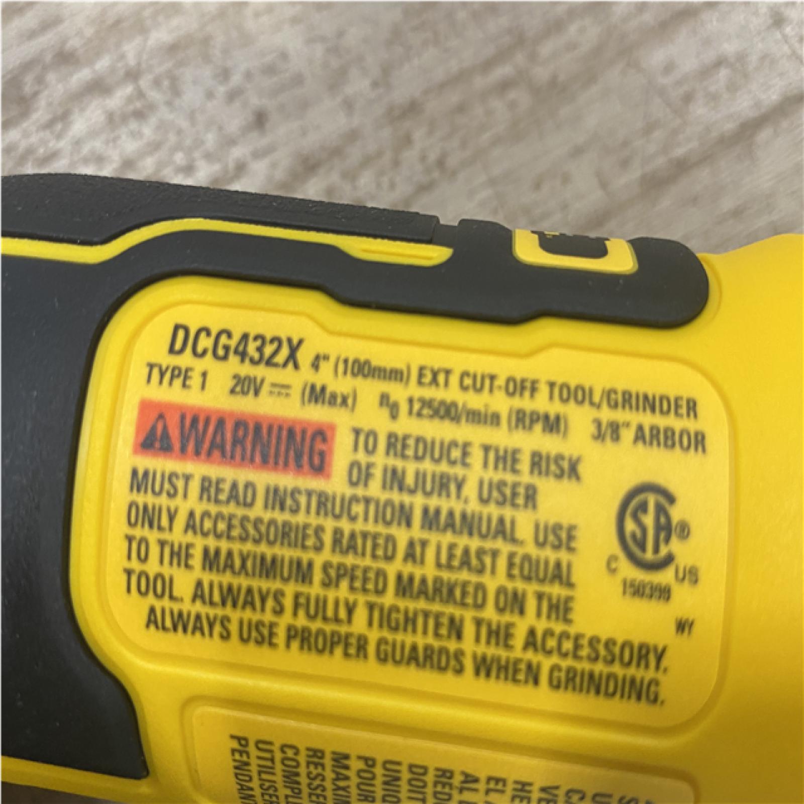 AS-IS DEWALT ATOMIC 20V MAX Cordless Brushless 4 in. Extended Cut-Off Tool (Tool Only)