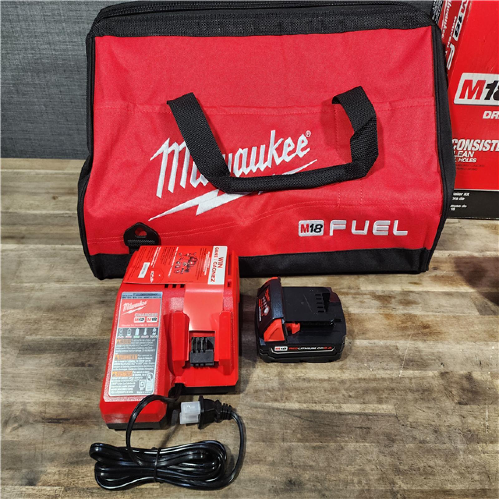 HOUSTON LOCATION - AS-IS (APPEARS LIKE NEW) Milwaukee M18 FUEL GEN II 18-Volt 18-Gauge Lithium-Ion Brushless Cordless Brad Nailer Kit with One 2.0 Ah Battery, Charger and Bag