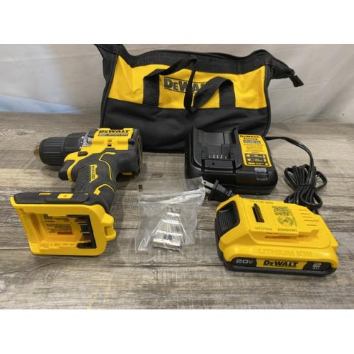 AS-IS DEWALT Atomic 20V Lithium-Ion Cordless Compact 1/2 in. Drill/Driver Kit
