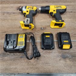 AS-IS DeWalt DCK240C2 20-Volt Max Drill/Driver & Impact Driver Combo Kit  1/2 in.  (2) Batteries