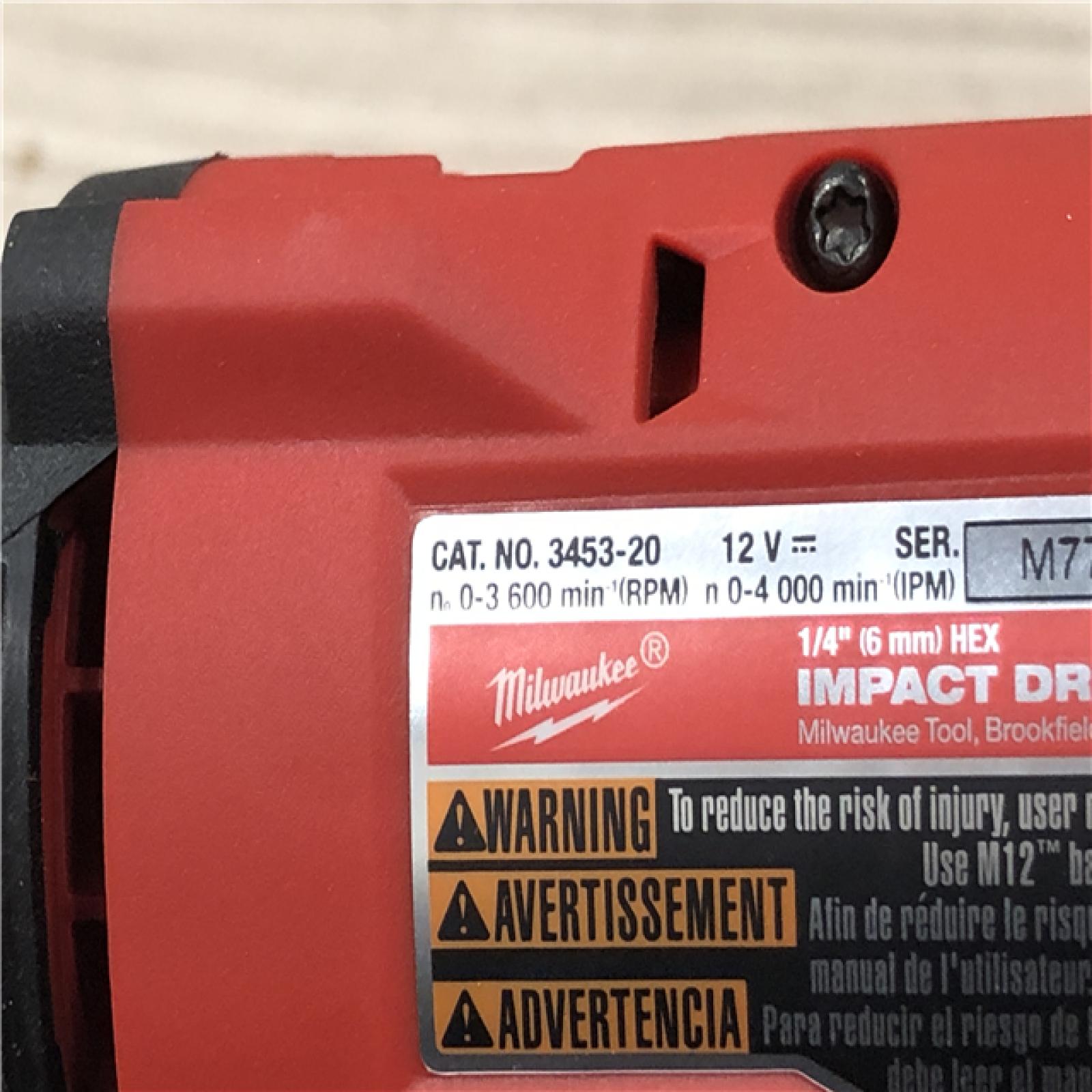 AS-IS Milwaukee M12 FUEL 12 V 1/4 in. Cordless Impact Driver (Tool-Only)