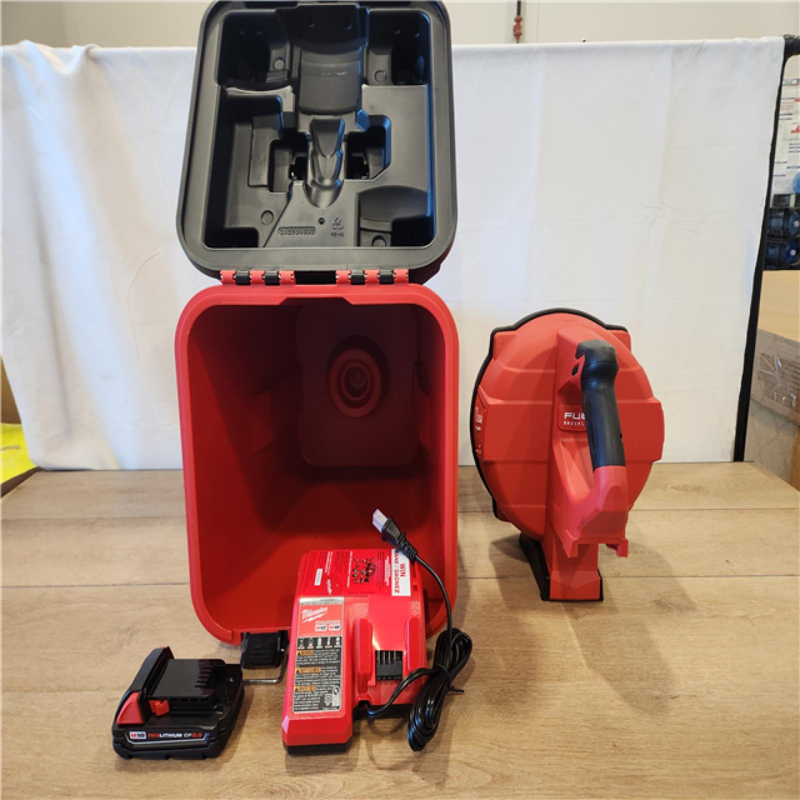 AS-IS- Milwaukee M18 FUEL Drain Snake with CABLE DRIVE Kit