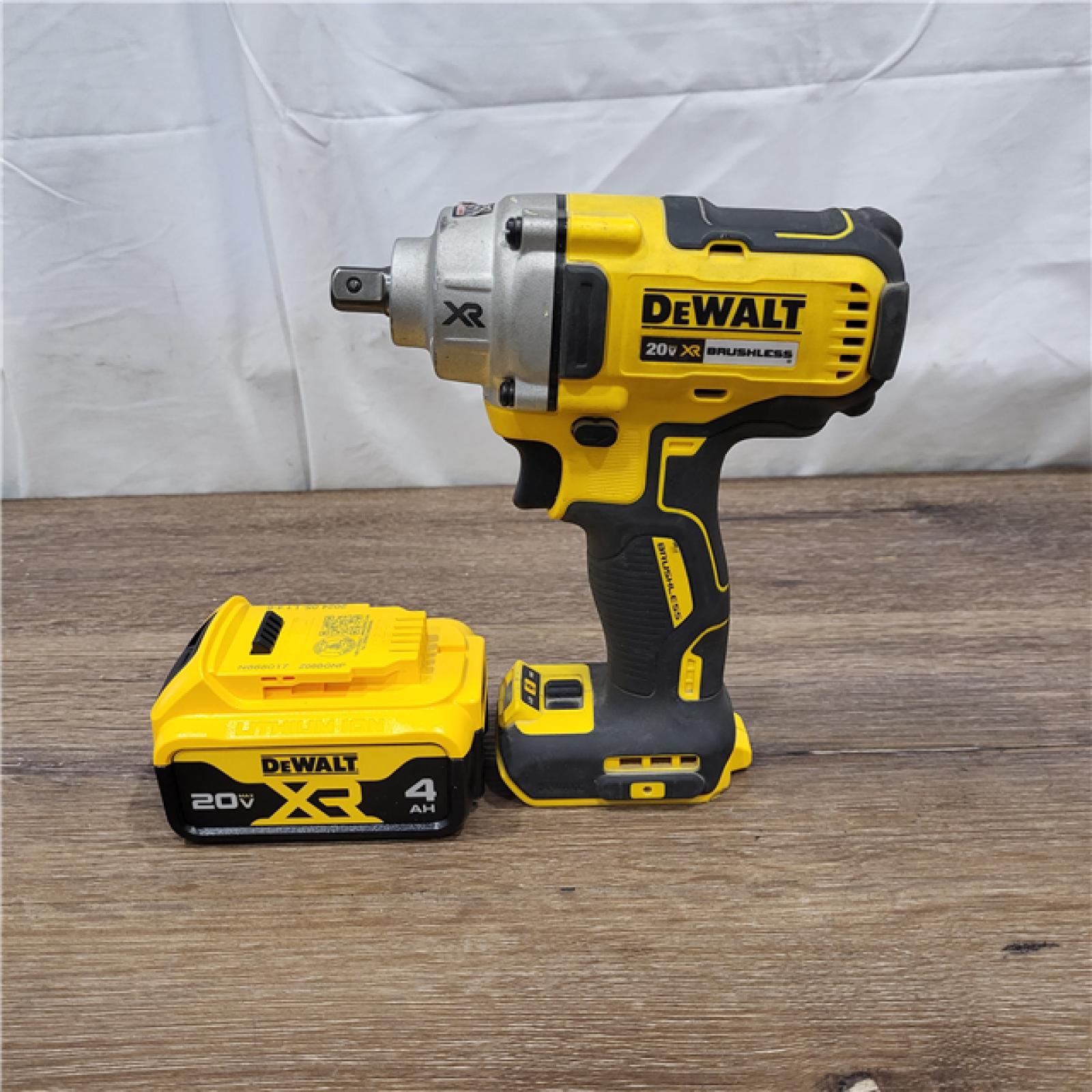 AS-IS 20V Lithium-Ion Cordless Brushless 1/2 in. Impact Wrench Kit, (1) 4.0Ah Battery, and Charger