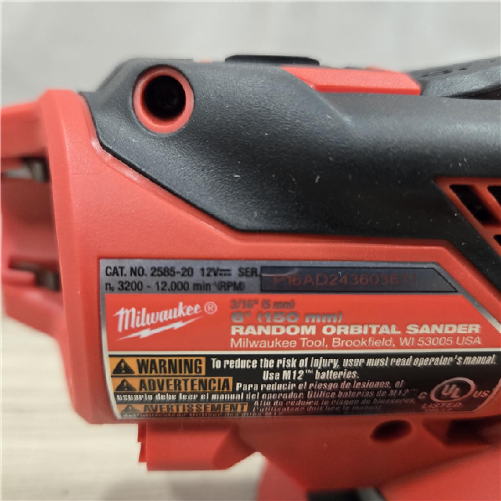 AS-IS M12 FUEL 12V Cordless 6 in. Random Orbital Sander (3/16 in. Orbit) Tool-Only