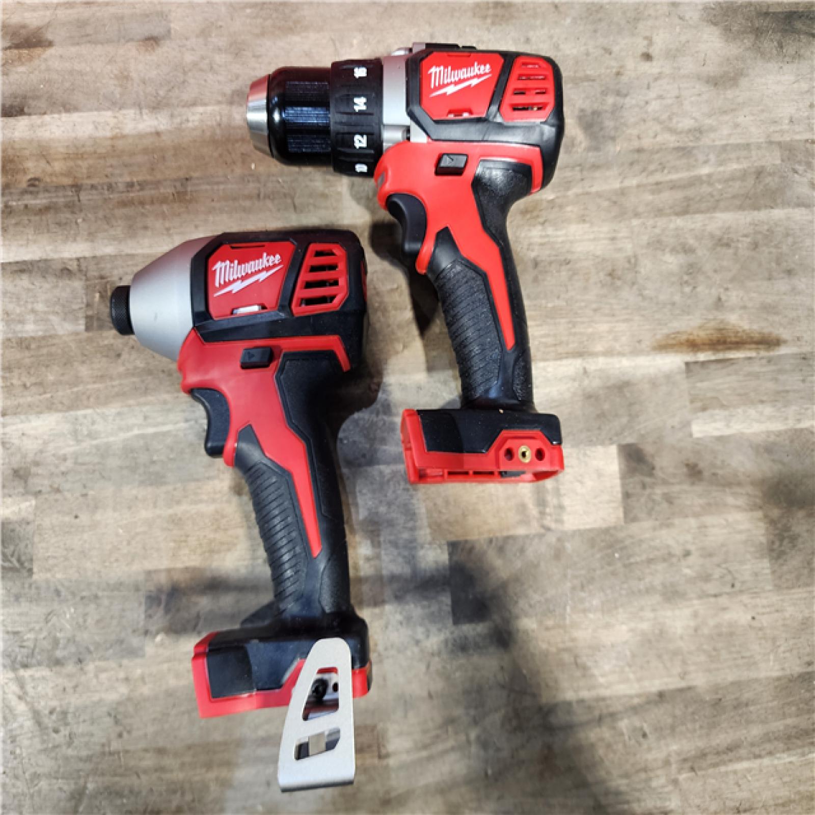 HOUSTON LOCATION - AS-IS Milwaukee 18V Cordless Brushed 2-Tool Drill/Driver and Impact Driver Kit