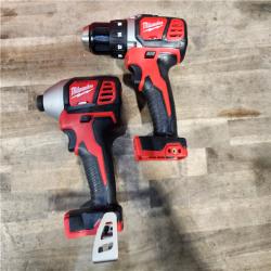 HOUSTON LOCATION - AS-IS Milwaukee 18V Cordless Brushed 2-Tool Drill/Driver and Impact Driver Kit