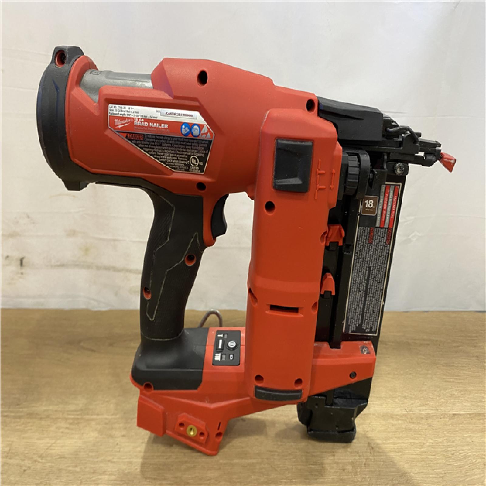 AS-IS Milwaukee FUEL 12-Volt Lithium-Ion Brushless Cordless 18-Gauge 1-1/2 in. Compact Brad Nailer (Tool-Only)