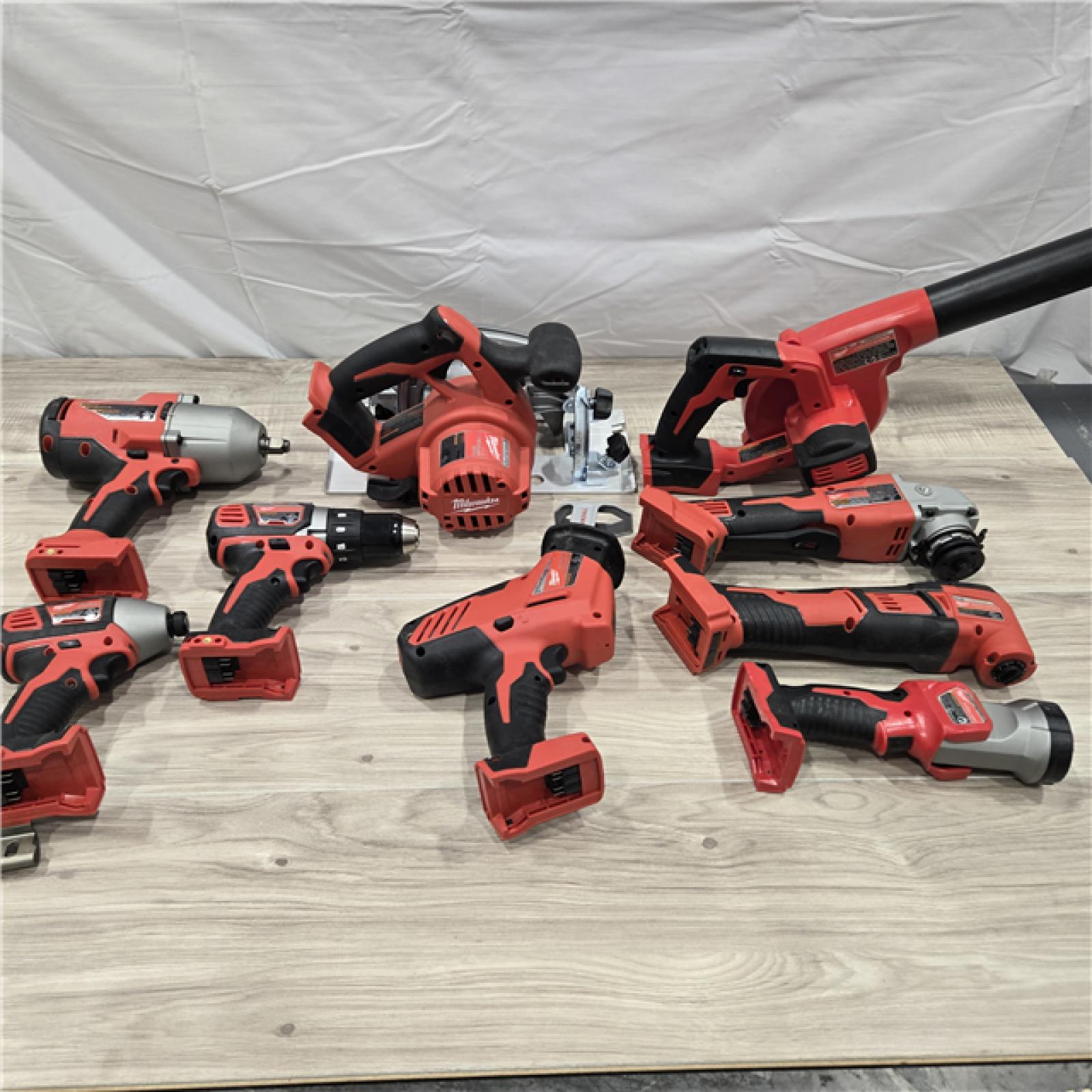 AS-IS M18 18-Volt Lithium-Ion Cordless Combo Kit (9-Tool) with (2) Batteries, Charger, and Tool Bag