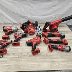 AS-IS M18 18-Volt Lithium-Ion Cordless Combo Kit (9-Tool) with (2) Batteries, Charger, and Tool Bag