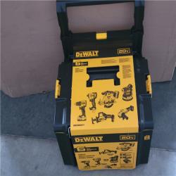 California AS-IS DeWalt 6-Tool Combo Kit  Includes (2) Batteries  (No Charger) and Toughsystem Modular Tool Box