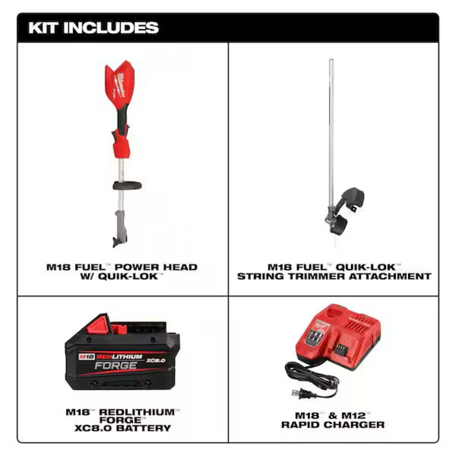 HOUSTON LOCATION - AS-IS (NEW) M18 FUEL 18V 16 in. Brushless Cordless Battery Powered String Trimmer W/QUIK-LOK Attachment Capability & 8.0 Ah Battery