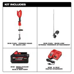 HOUSTON LOCATION - AS-IS (NEW) M18 FUEL 18V 16 in. Brushless Cordless Battery Powered String Trimmer W/QUIK-LOK Attachment Capability & 8.0 Ah Battery