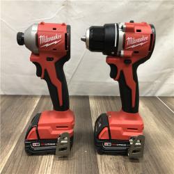 AS-IS Milwaukee 18V Lithium-Ion Brushless Cordless Compact Drill/Impact Combo Kit