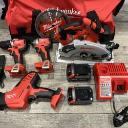 AS-IS Milwaukee 18-Volt Lithium-Ion Brushless Cordless (4-Tool) Combo Kit