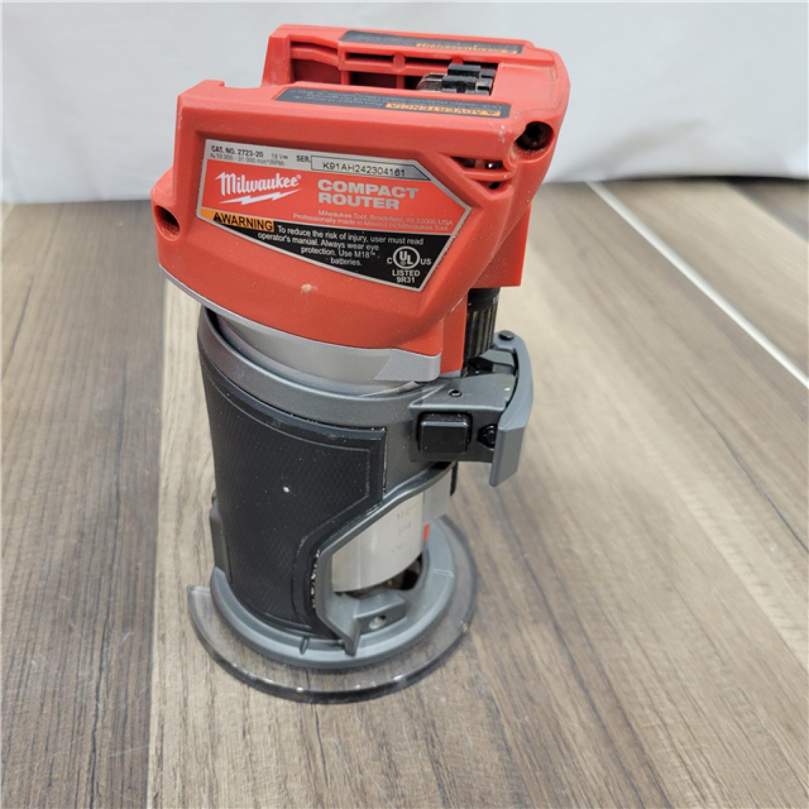 AS-IS Milwaukee 2723-20 M18 FUEL 18V Cordless Li-Ion Compact Router - Bare Tool