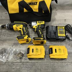 AS-IS DEWALT 20V MAX Lithium-Ion Cordless Brushless Screwgun and Impact Combo Kit