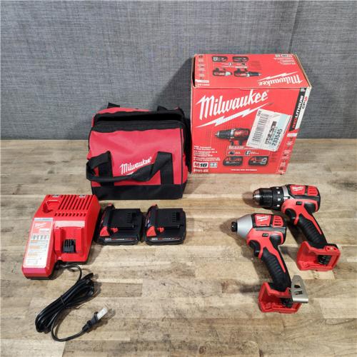 HOUSTON LOCATION - AS-IS Milwaukee 18V Lithium-Ion Cordless Drill Driver/Impact Driver Combo Kit