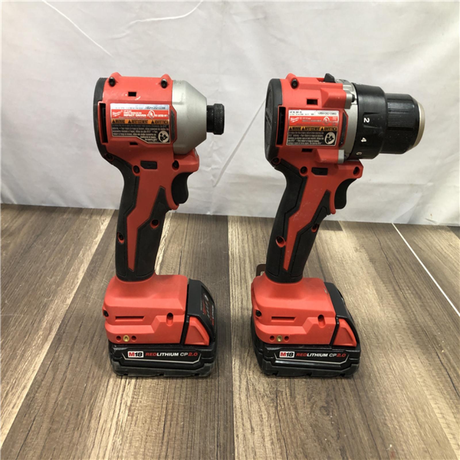AS-IS Milwaukee 18V Lithium-Ion Brushless Cordless Compact Drill/Impact Combo Kit