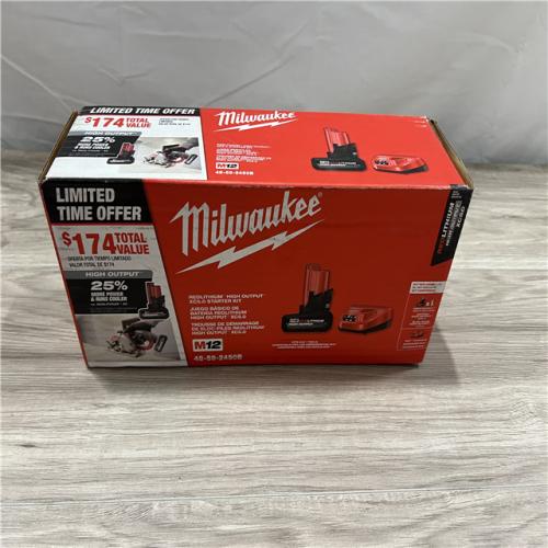 NEW Milwaukee 12-Volt Lithium-Ion XC High Output 5.0 Ah Battery Pack with Charger Starter Kit