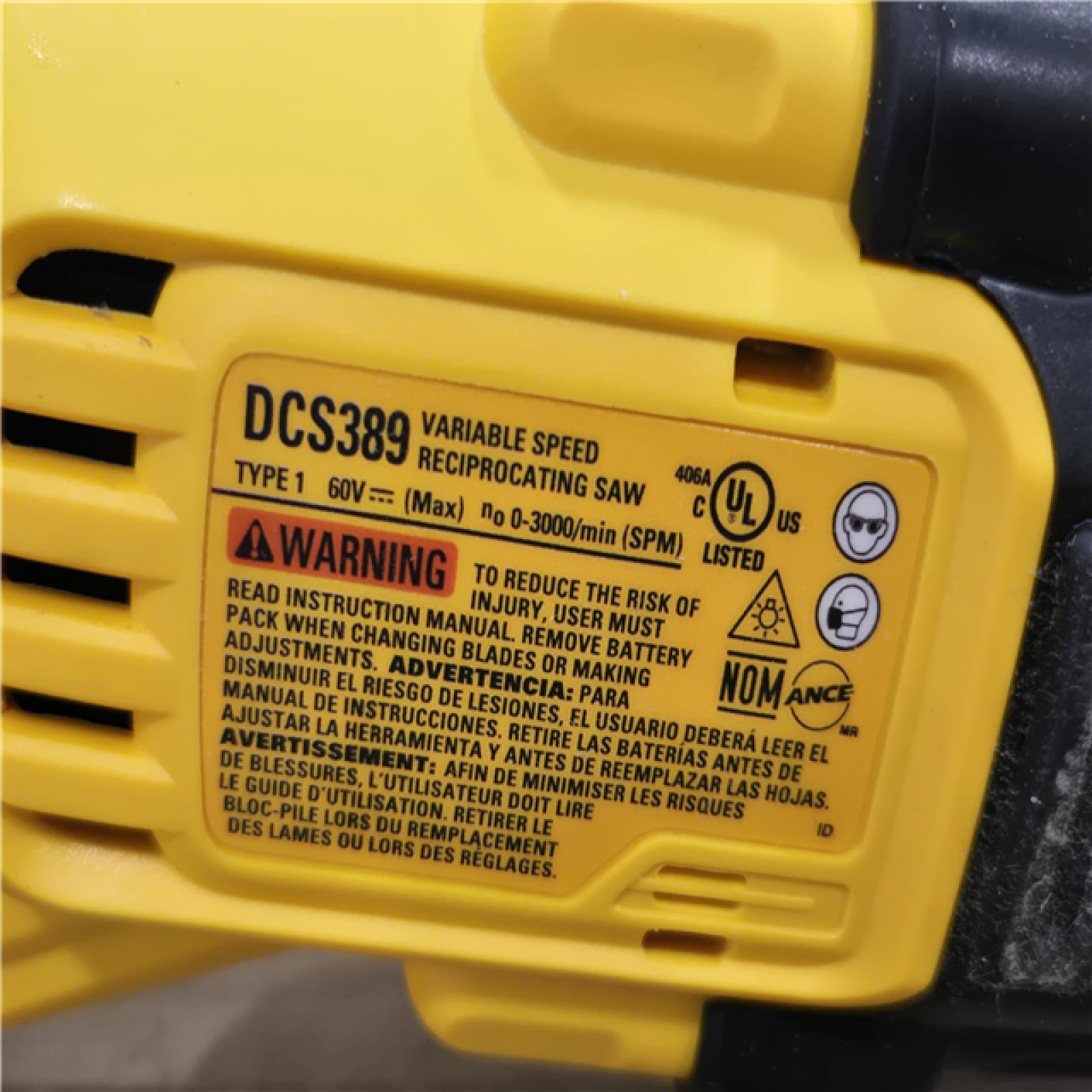 AS-IS DEWALT FLEXVOLT 60V MAX Cordless Reciprocating Saw (Tool Only)