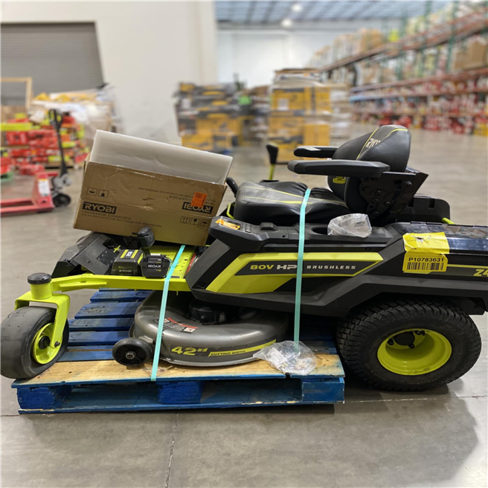 RYOBI 80V HP Brushless 42 in. Battery Electric Cordless Zero Turn Riding Mower (2) 80V Batteries (2) 40V Batteries and Charger