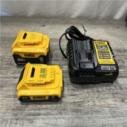 AS-IS DEWALT 20V MAX Lithium-Ion Battery Kit with 5.0Ah and 2.0Ah Battery and Charger