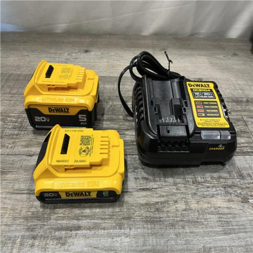 AS-IS DEWALT 20V MAX Lithium-Ion Battery Kit with 5.0Ah and 2.0Ah Battery and Charger
