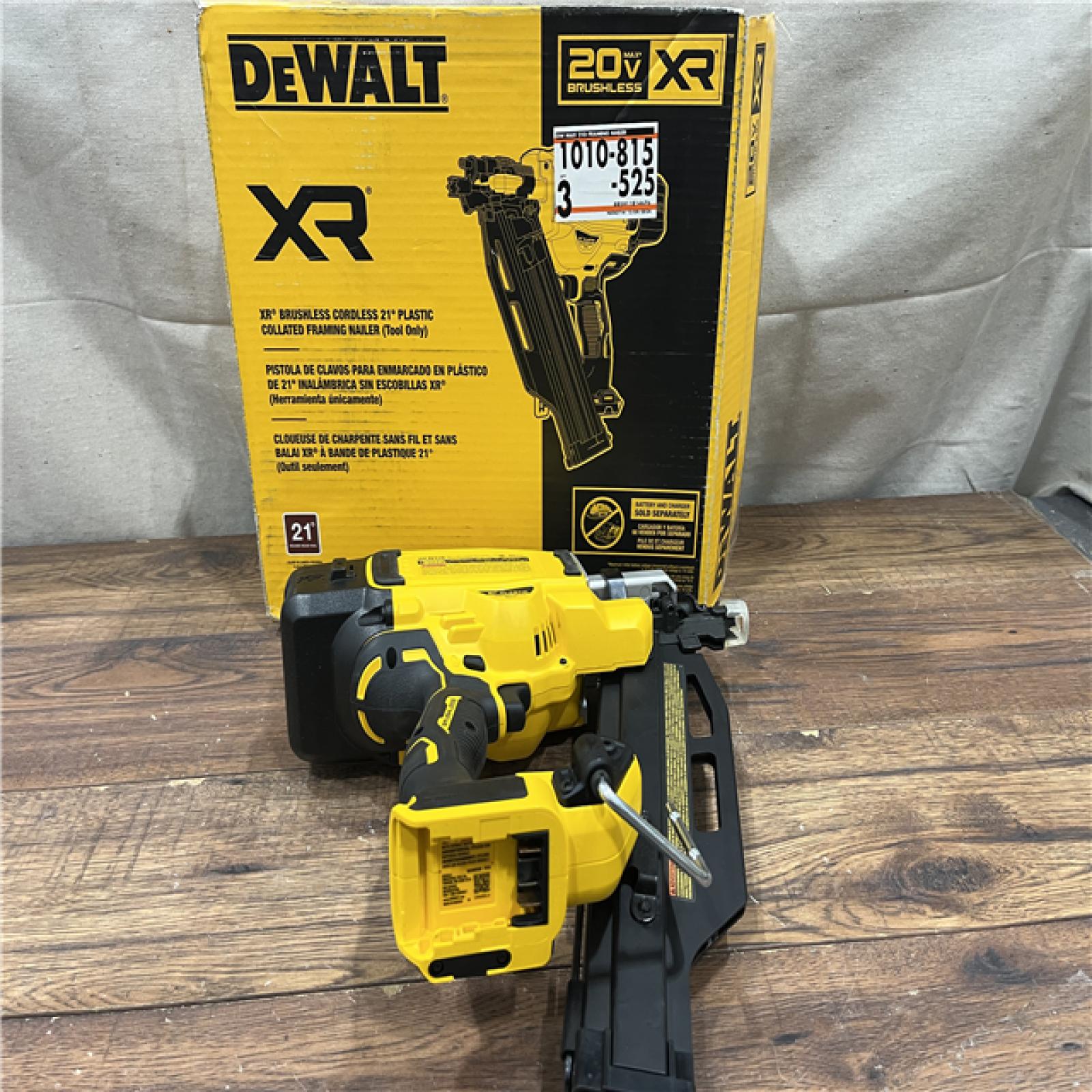 AS-IS DEWALT 20-Volt 21Â° Cordless Framing Nailer (Tool-Only)