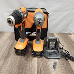AS-IS  RIDGID 18v 2 Tool Combo Kit 1/2 Drill/Driver 1/4 Impact Driver