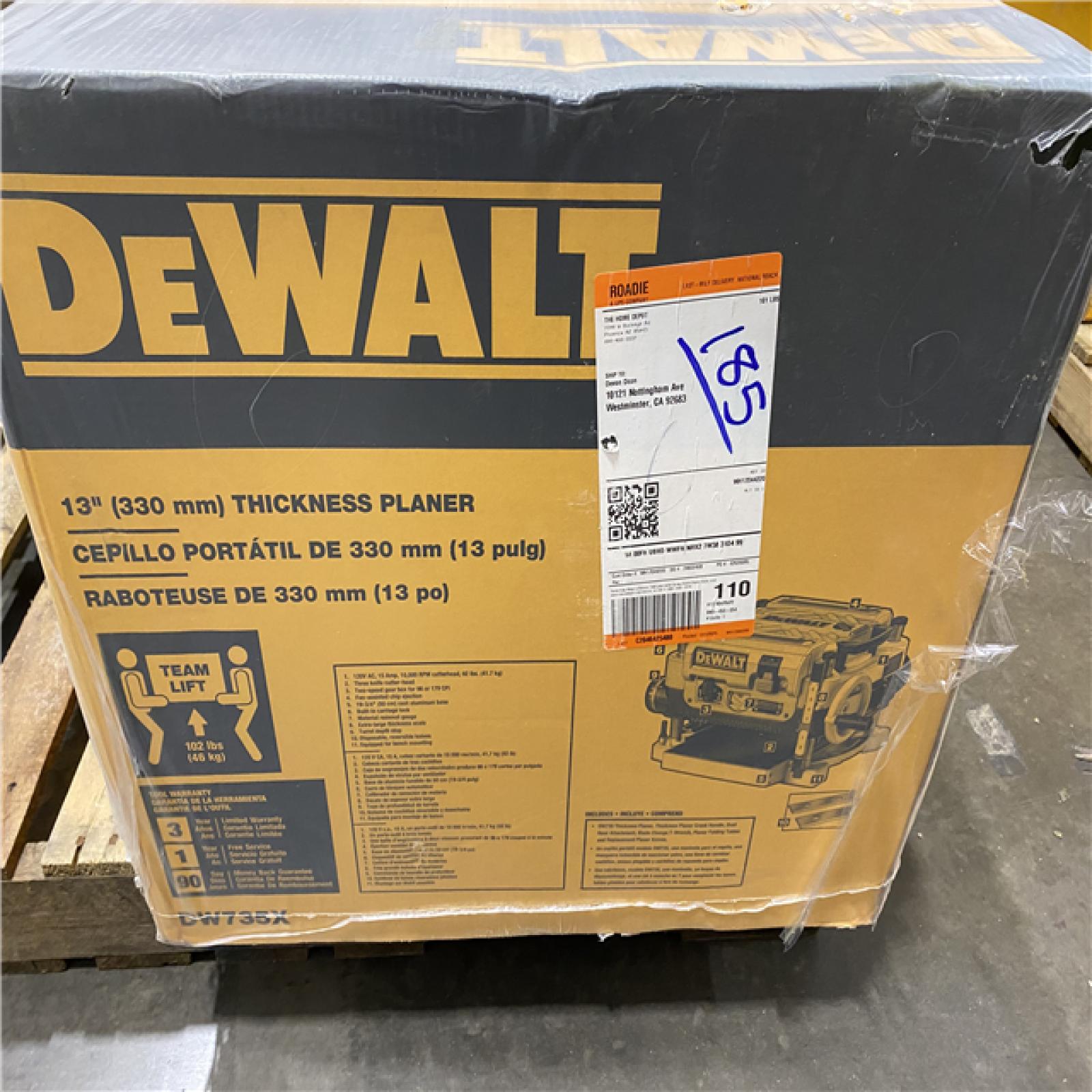 NEW- 15 Amp Corded 13 in. Heavy-Duty 2-Speed Bench Planer