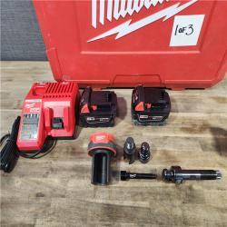 HOUSTON LOCATION - AS-IS MILWAUKEE FORCELOGIC M18 10T KNOCKOUT TOOL 1/2 - 2 KIT