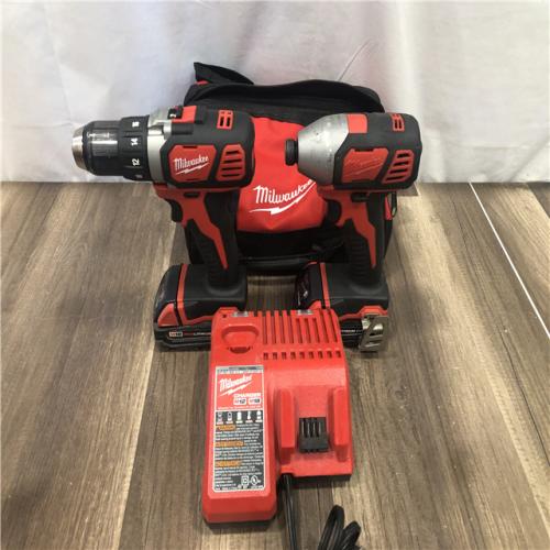 AS-IS Milwaukee 18V Lithium-Ion Cordless Drill Driver/Impact Driver Combo Kit