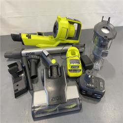 AS-IS - RYOBI ONE+ 18V Cordless Stick Vacuum Cleaner Kit with 4.0 Ah Battery and Charger