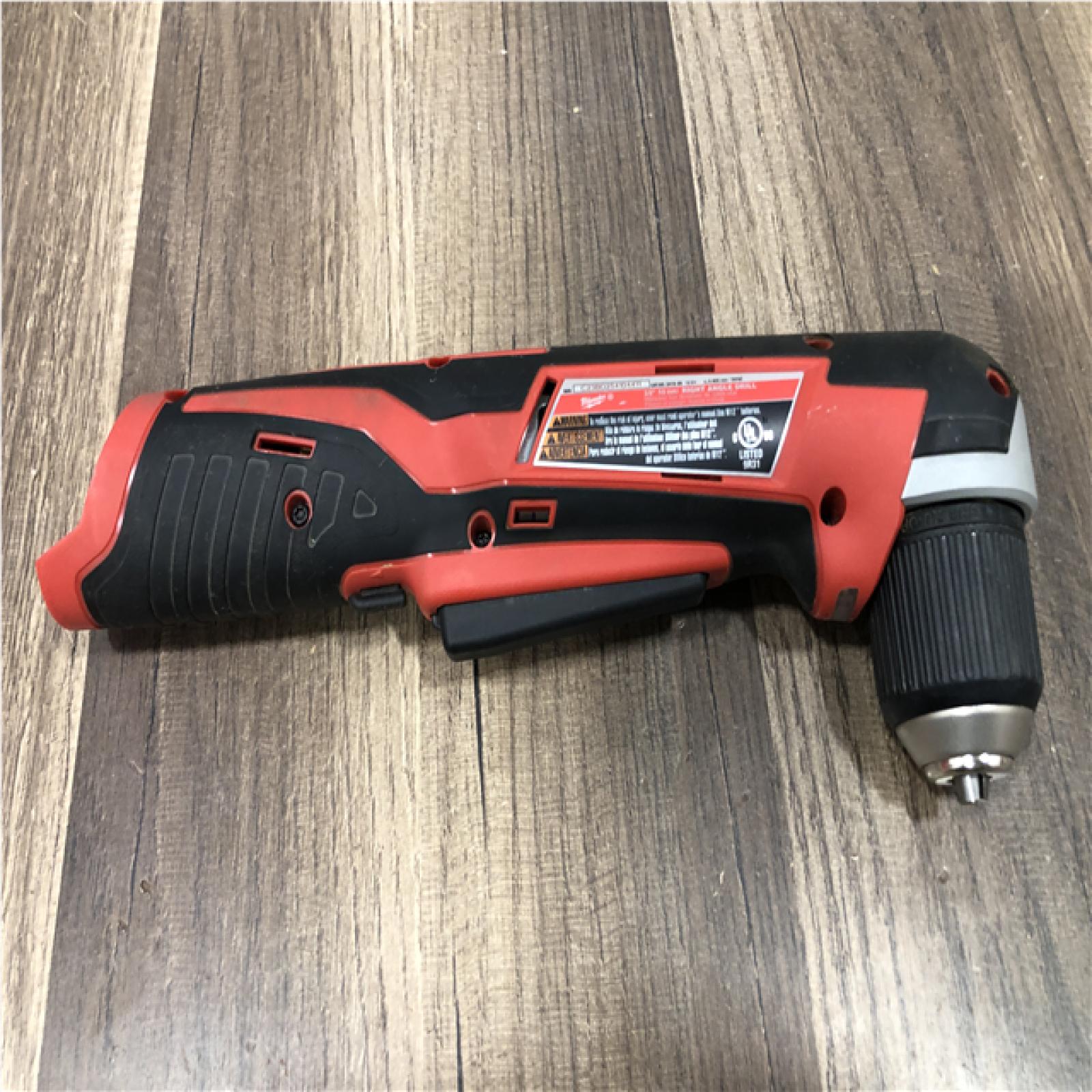 AS-IS Milwaukee M12 12-Volt Lithium-Ion Cordless 3/8 in. Right Angle Drill (Tool-Only)