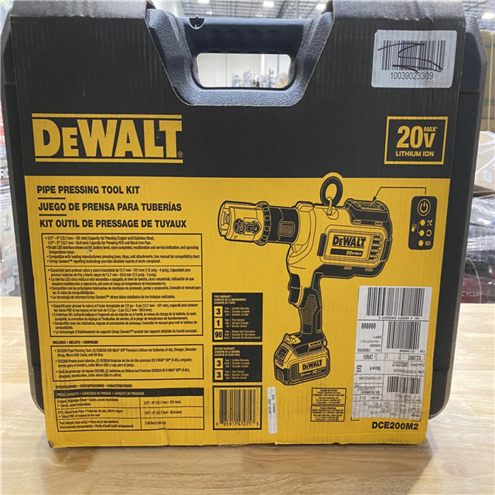New! Dewalt 20Volt MAX LithiumIon Cordless Copper Pipe Crimper with
