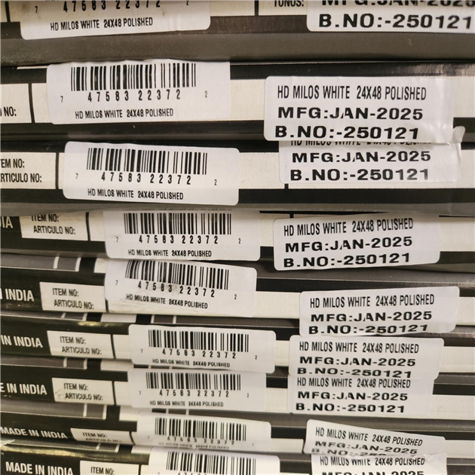 Phoenix NEW MSI Milos White 24 in. x 48 in. Polished Porcelain Marble Look Floor and Wall Tile (512 sq. ft. /32 Case)