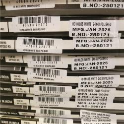 Phoenix NEW MSI Milos White 24 in. x 48 in. Polished Porcelain Marble Look Floor and Wall Tile (512 sq. ft. /32 Case)